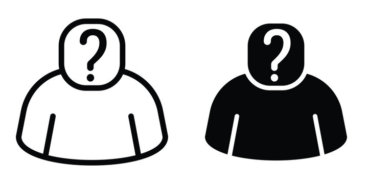 unknown person icon design illustration drawings