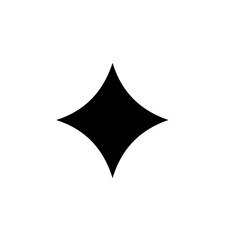 Fototapeta premium Four Point Star Sparkle Black Icon for Magic AI Highlight and Decorative UI Design