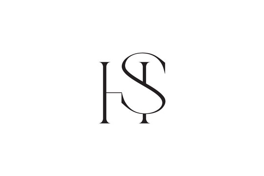 Luxury HS Letter Monogram Logo - Elegant SH Initial Interlocking Emblem for Modern Brand Identity