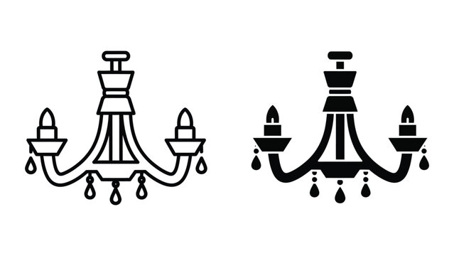 Minimalist chandelier light fixtures in black and white contrast