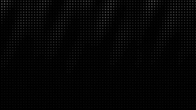Stratovolcano Atmospheric Shockwave Simulation: Halftone Dot Grid Animation of Volcanic Pressure Wave Eruption with Arc Rings, Convective Heat Shimmer, and Particle Decay on Black Background