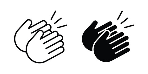 Obraz premium Clap hands icon for mobile apps and websites.