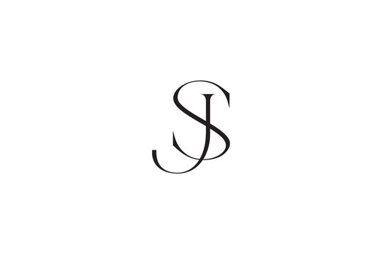 Luxury SJ Letter Monogram Logo - Elegant JS Initial Interlocking Emblem for Modern Brand Identity