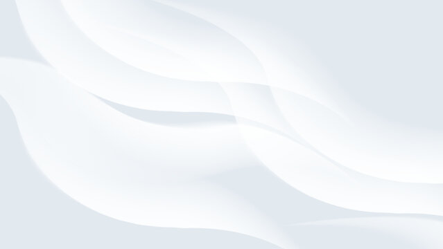 Soft curves ripple gently across a bright white canvas. Minimalist design and simplicity background