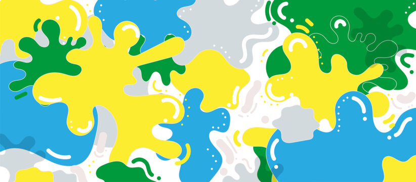 Vibrant splashes of color burst across the canvas