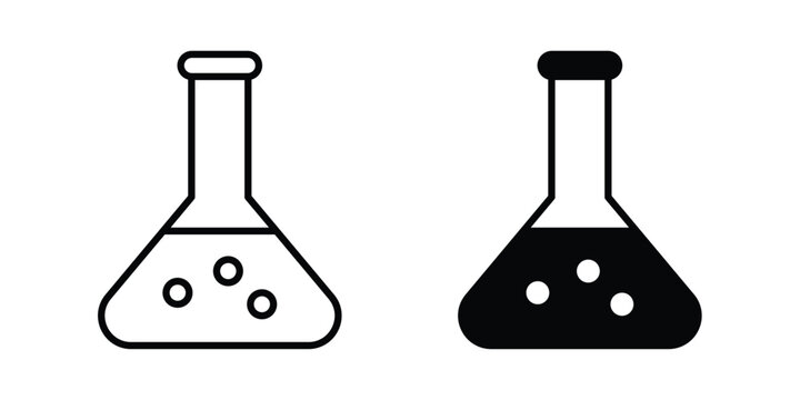 Flask icon for mobile apps and websites.