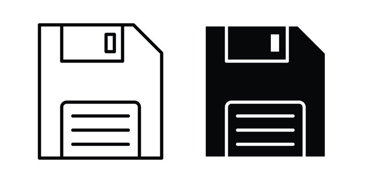 Floppy disk icon for mobile apps and websites.