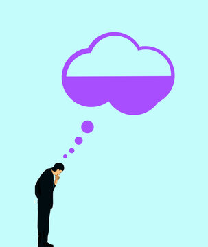 Business professional reflecting on unresolved incomplete ideas