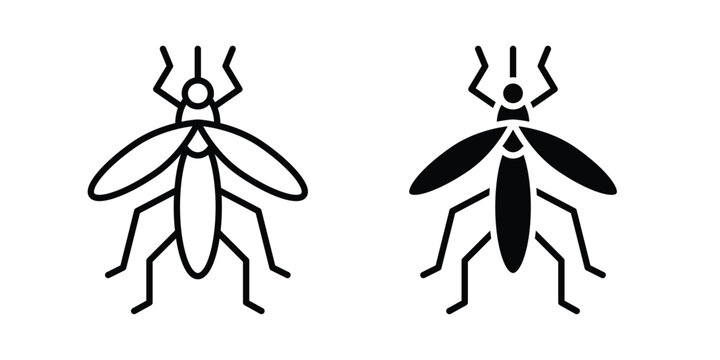Mosquito icon for mobile apps and websites.