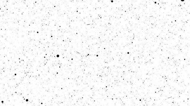 Vintage dust screen overlay 4k film grain, TV noise, scratches, and retro glitch texture animation with cinematic reel flicker, analog distortion, dirty particles, and film burn effect on white screen