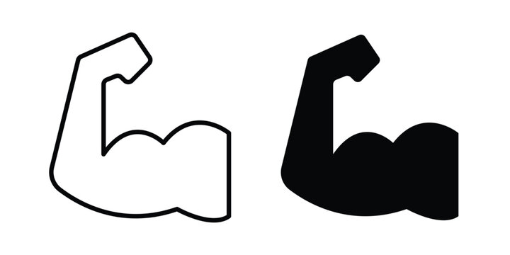 Muscle icon for mobile apps and websites.