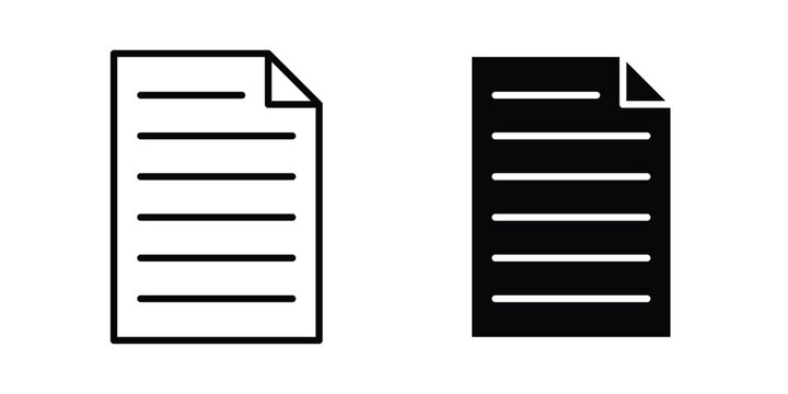 Paper documents icon for mobile apps and websites.