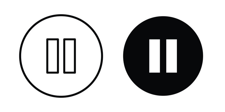 Pause icon for mobile apps and websites.