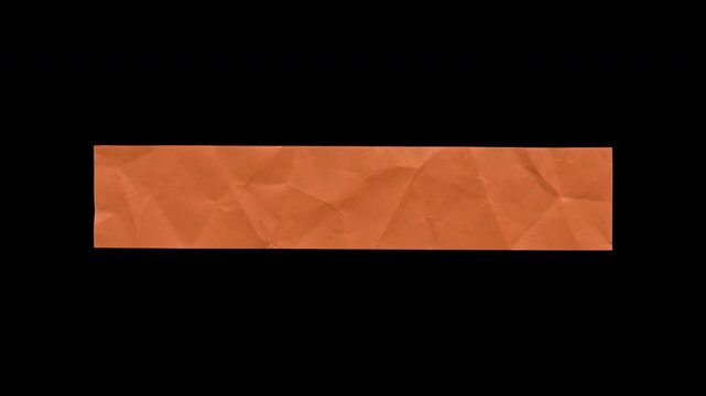 Paper reveal lower third on alpha channel - orange
