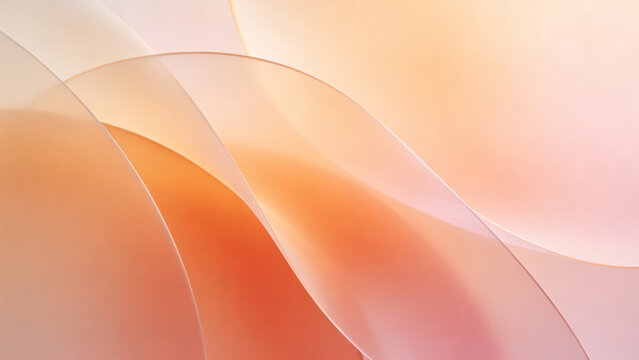 Smooth layered gradients in peach, coral, and soft pink tones blend seamlessly, creating a modern aesthetic with soft transitions ideal for wallpapers.