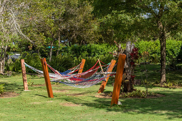Two hammocks at Dudu Laguna Park in the Dominican Republic. © A.N.Foto