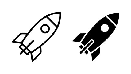 Rocket Ship Icons, Space Exploration Vector Graphics, Futuristic Launch Symbols, Sci-Fi Adventure Elements © Shorna