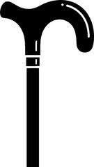 Fototapeta premium Walking cane silhouette for mobility and support