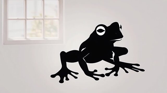 cool frog silhouette vector video