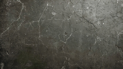 Textured dark charcoal grey marble background with fine white veins and cracks, Elegant luxury backdrop design for brand identity, advertising, product photography
