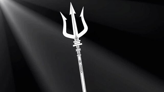 very cool trident silhouette vector video