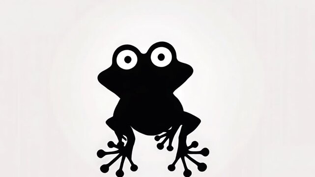 cool frog silhouette vector video