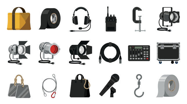 Various Electronic and Security Icons.