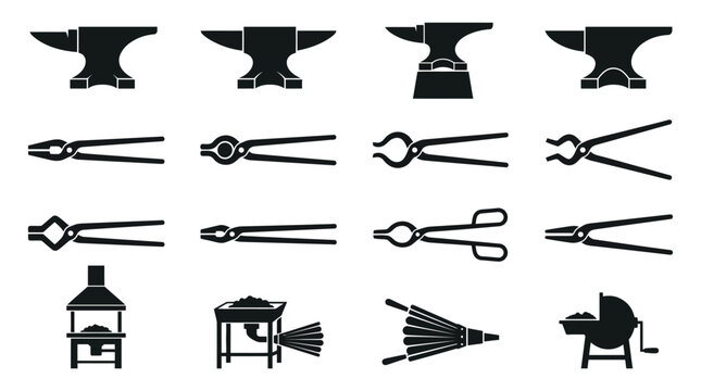 Blacksmith tools and equipment.