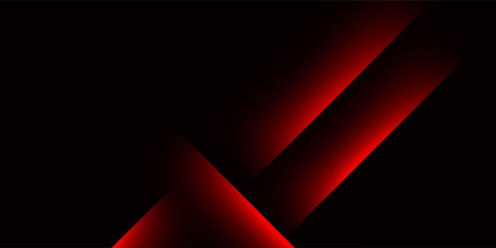 Dark geometric background with glowing red light accents and sharp diagonal shapes. Perfect for technology, gaming, or modern design themes.