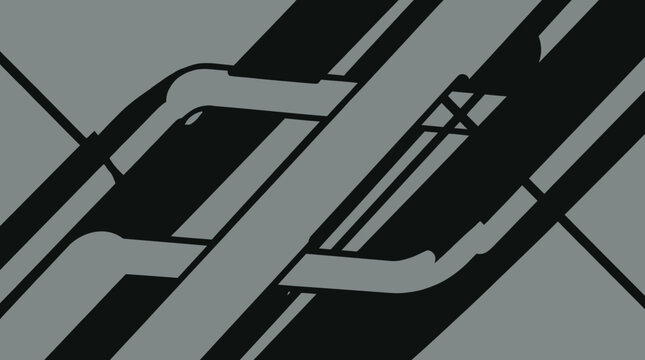 Modern abstract geometric gray and black pattern design