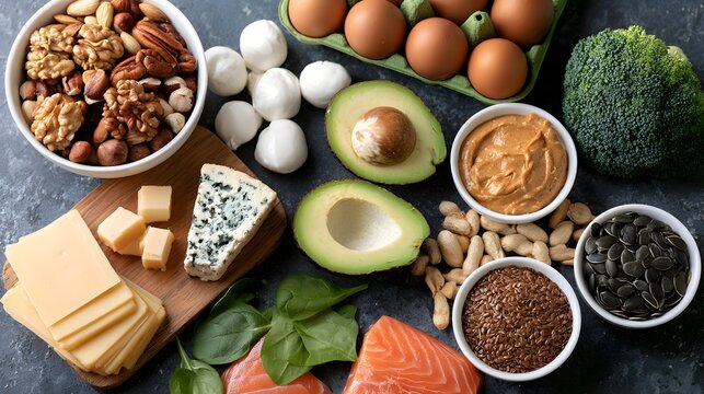 Fresh, wholesome ingredients arranged for a healthy meal