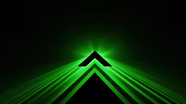 Abstract green arrow design