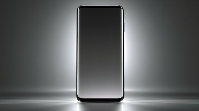 Clean, sleek smartphone in professional studio lighting