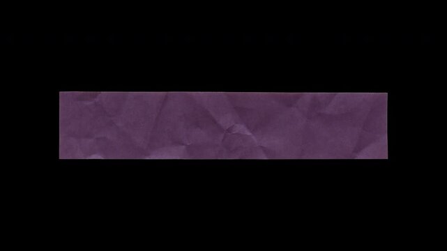 Paper reveal lower third on alpha channel - purple