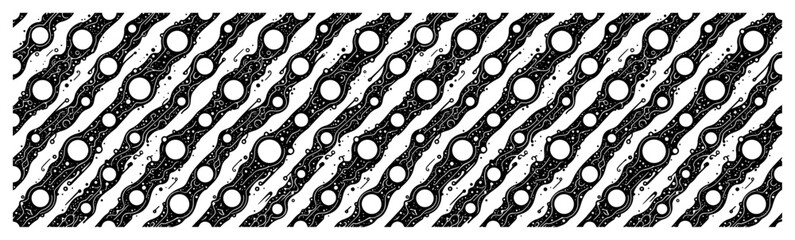 Diagonal stripe pattern with organic floral motifs and traditional ornament style © Cristiano