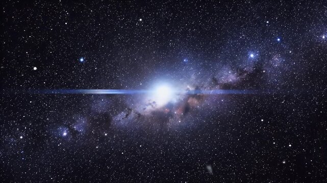 A stunning astrophotography image showcases a vibrant and detailed view of the Milky Way galaxy stretching across a dark, star-filled sky.