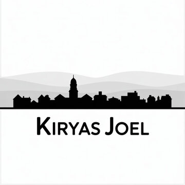 Kiryas Joel New York Skyline Silhouette &ndash; Hudson Valley Community Vector