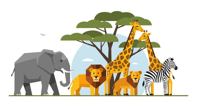 African Savannah Wild Animals Group.