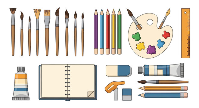 Art supplies for creative artistic expression.