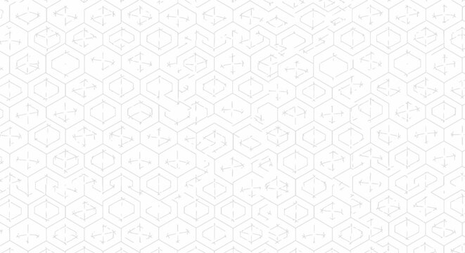 Hand Drawn Geometric Hexagonal Pattern