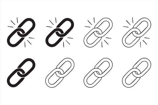 Website Link Symbol Pack for SEO, Backlinks, Internet Apps and User Interface Design