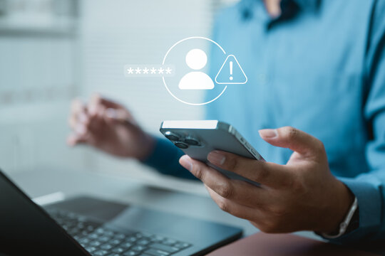 Account security concept with login activity monitoring on smartphone, showing suspicious sign-in alerts, password protection, and secure user authentication.
