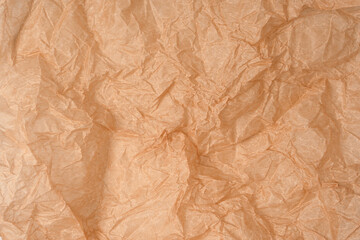 Fototapeta premium Crumpled paper as background. Top view.