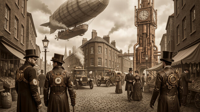 Steampunk city wallpaper 1920x1080 1920x1200