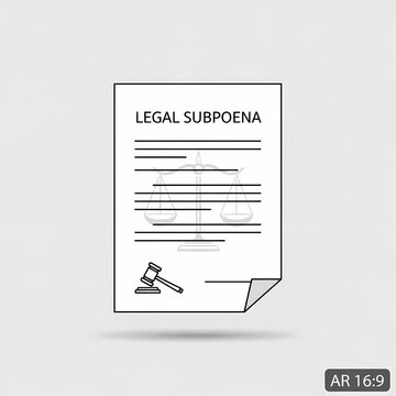 Legal document illustration with court gavel and scales