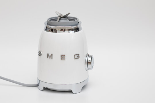 SMEG blender mixer on white background. New York, USA - May 16, 2026