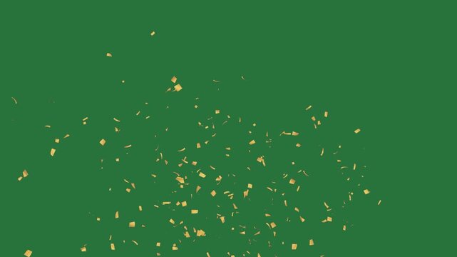 Animated Green Gold Border Cones Bunch Green Screen Chroma Key Motion Graphic