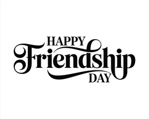 Happy Friendship Day Lettering. Happy Friendship Day. Handwritten.  international friendship day 'best friends forever' typography design © mir nahid