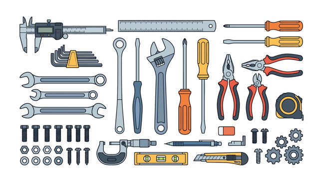Collection of various hand tools.