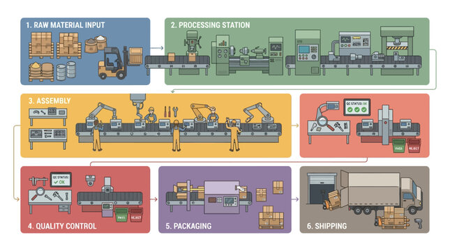 infographic of a manufacturing process.